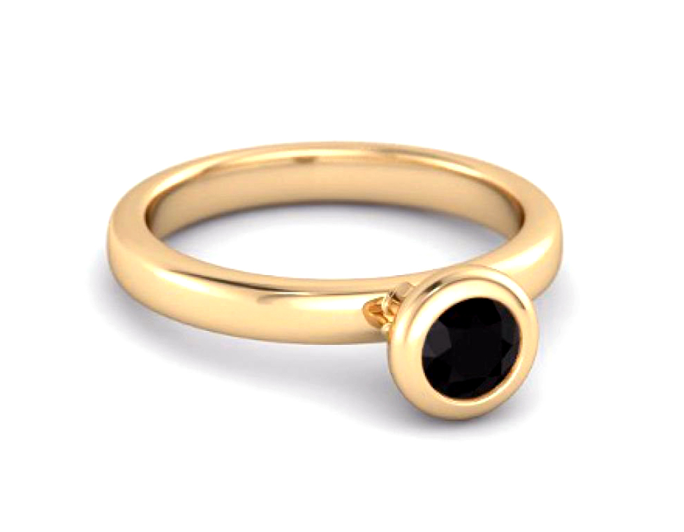 anel personalizado com a pedra onix