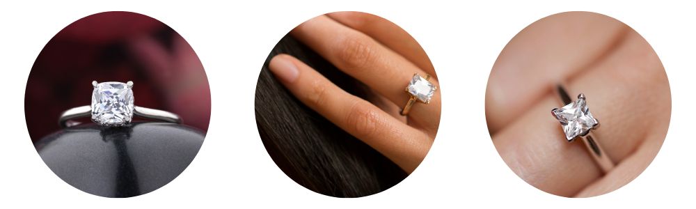 anel de noivado com diamante prince